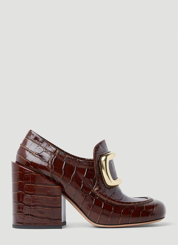 Sportmax Oliato High Heel Loafers - Woman Heels Brown Eu - 36