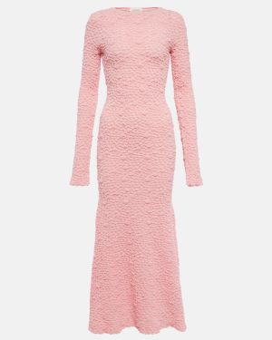Sportmax Rea smocked cotton-blend maxi dress