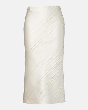 Sportmax Ruta pleated satin pencil skirt