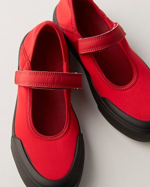 Sporty Mary Janes by Free People in Red, Size: US 7