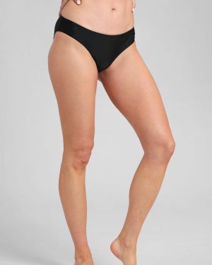 Sporty Womens Bikini Bottoms - Black