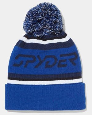Spyder Unisex Icebox Pom Beanie - Blue