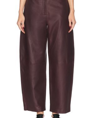 St. Agni Leather Balloon Pant in Bordeaux - Burgundy,Wine. Size L (also in M).