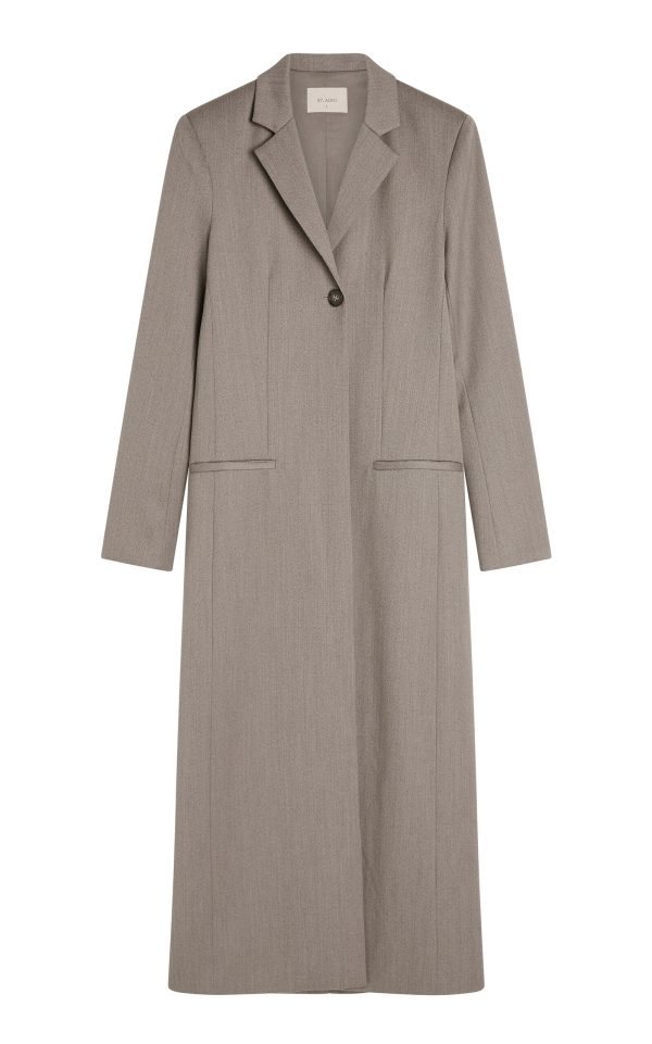 St. Agni - Tailored Wool-Blend Coat - Grey - L - Only At Moda Operandi