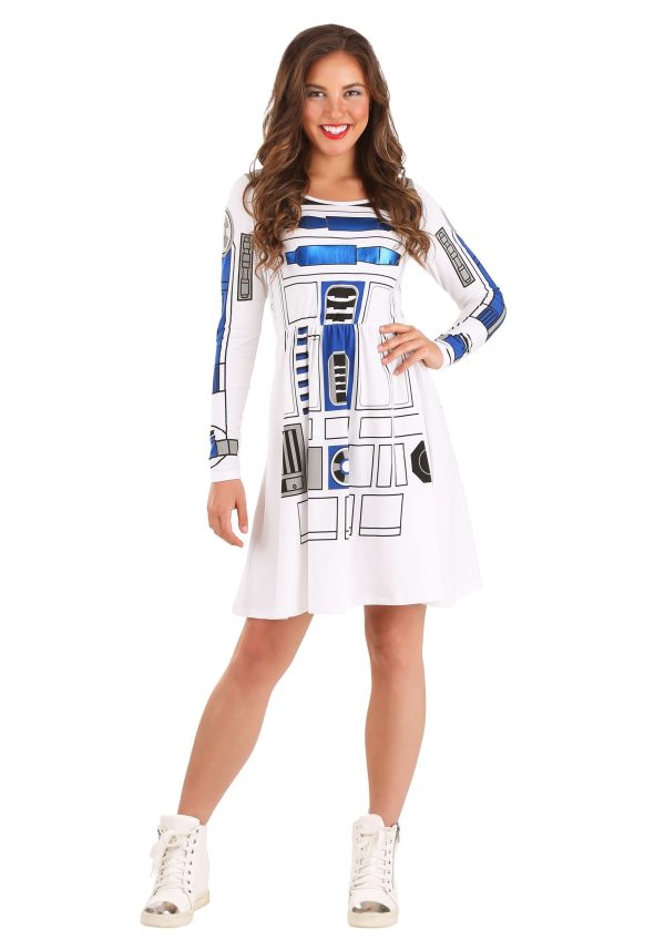 Star Wars I Am R2D2 Skater Dress Women's Fancy Dress Costume | Star Wars Fancy Dress Costumes