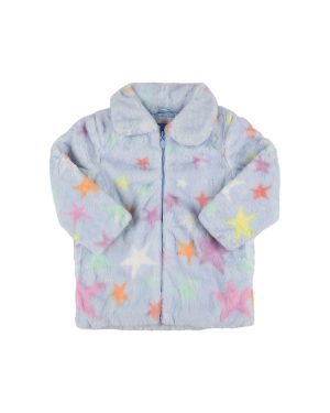 Stars Recycled Poly Faux Fur Coat