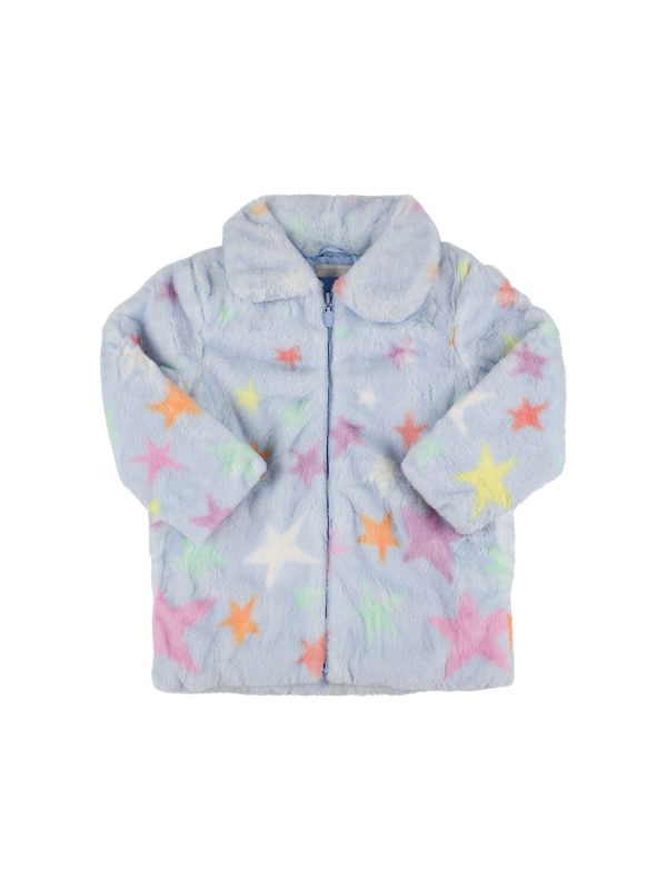 Stars Recycled Poly Faux Fur Coat