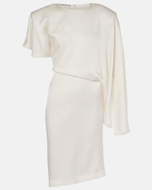 Stella McCartney Asymmetric crepe satin midi dress