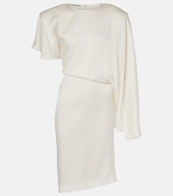 Stella McCartney Asymmetric crepe satin midi dress