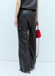 Stella McCartney Cargo Vegan Leather Pants - Woman Pants Black It - 40