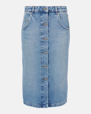 Stella McCartney Chain-detail denim midi skirt