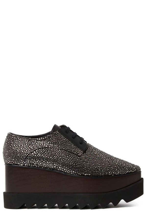 Stella McCartney Embellished Platform Lace-up Shoes