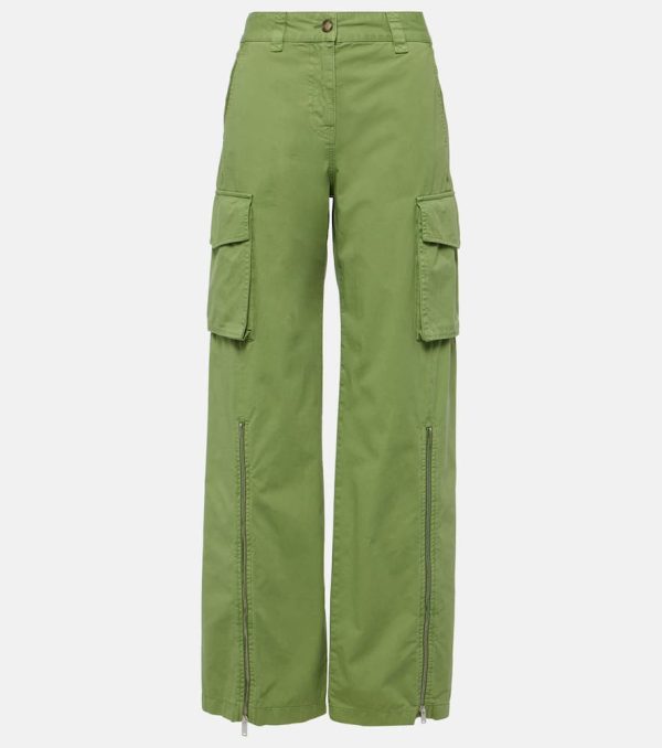 Stella McCartney Mid-rise cotton cargo pants