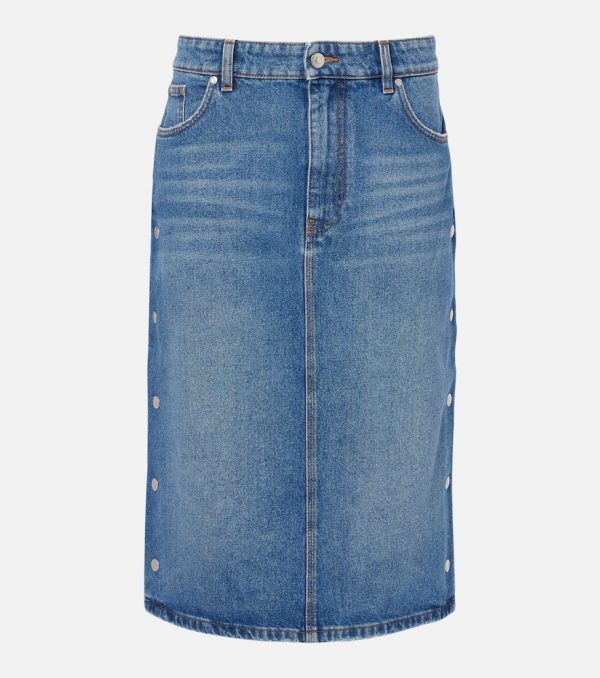 Stella McCartney Mid-rise denim pencil skirt