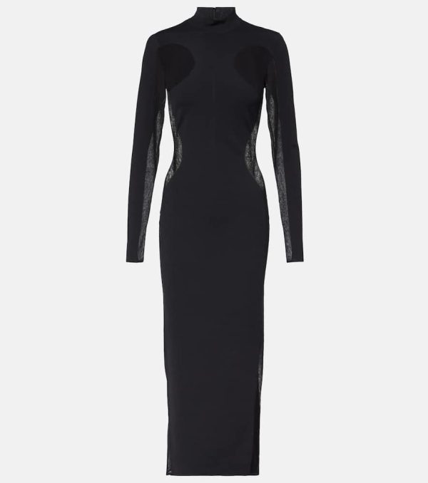 Stella McCartney Miracle mesh-paneled knitted maxi dress