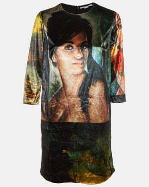 Stella McCartney Multicolor Printed Velvet Mini Dress XS