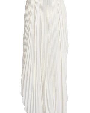 Stella McCartney - Pleated Georgette Maxi Skirt - White - IT 40 - Moda Operandi