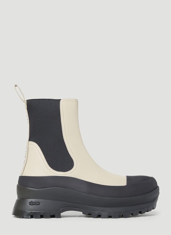 Stella McCartney Trace Alter Mat Ankle Boots - Woman Boots Beige Eu - 37