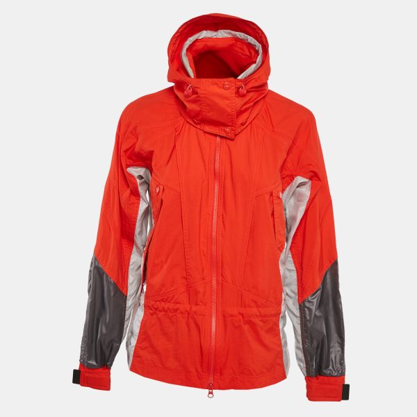 Stella McCartney X Adidas Orange Nylon Windbreaker Jacket S