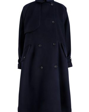 Stella Mccartney Double-breasted Wool Trench Coat - Black - 40 (UK8 / S)