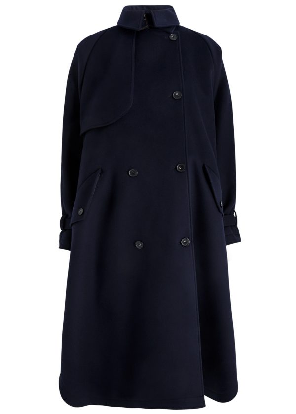 Stella Mccartney Double-breasted Wool Trench Coat - Black - 40 (UK8 / S)