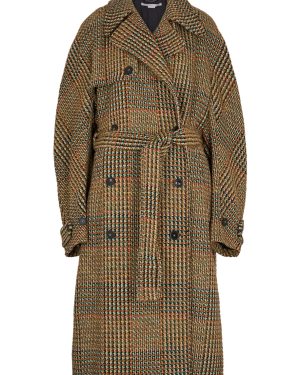 Stella Mccartney Double-breasted Wool-blend Trench Coat - Camel - 10