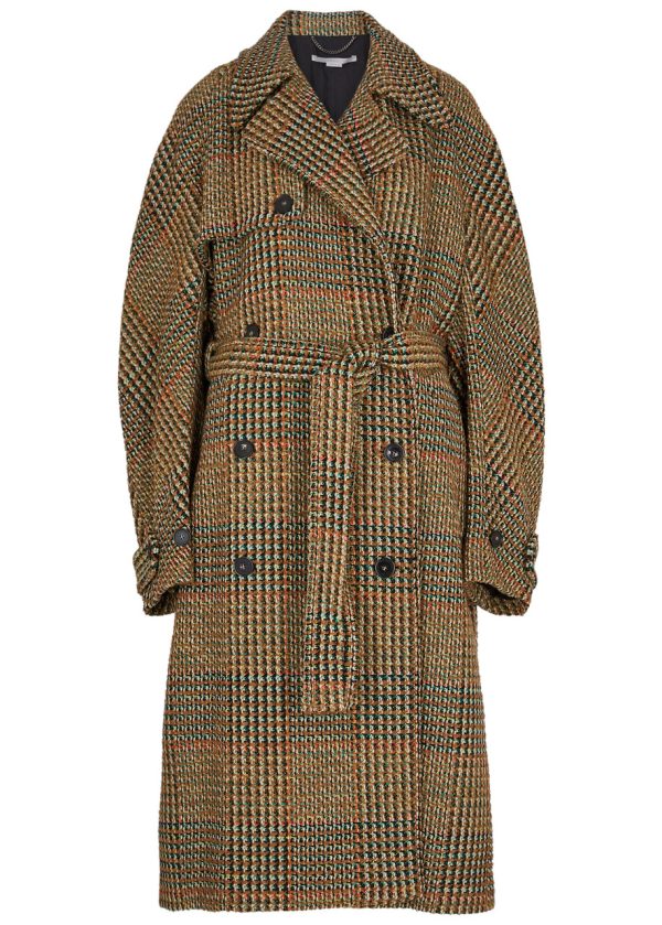 Stella Mccartney Double-breasted Wool-blend Trench Coat - Camel - 10