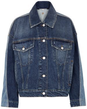 Stella Mccartney Panelled Denim Jacket - Blue Other - L (UK14 / L)