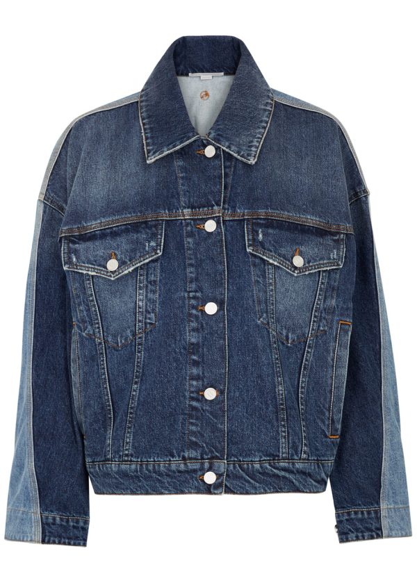 Stella Mccartney Panelled Denim Jacket - Blue Other - L (UK14 / L)