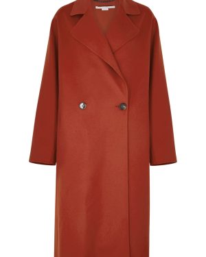 Stella Mccartney Red Oversized Wool Coat - 6