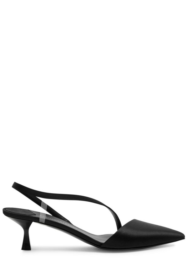 Stella Mccartney Stella Iconic 50 Satin Mules - Black - 40 (IT40 / UK7)