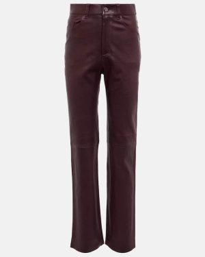 Stouls Terry high-rise straight leather pants