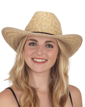 Straw Western Hat | Cowboy Fancy Dress Costume Accessories