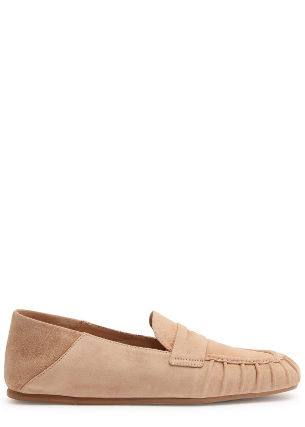 Stuart Weitzman Brooks Suede Loafers - Beige - 36 (IT36/ UK3)