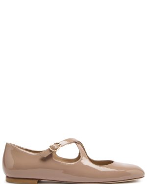 Stuart Weitzman Clem Patent Leather Ballet Flats - Nude - 36 (IT36/ UK3)