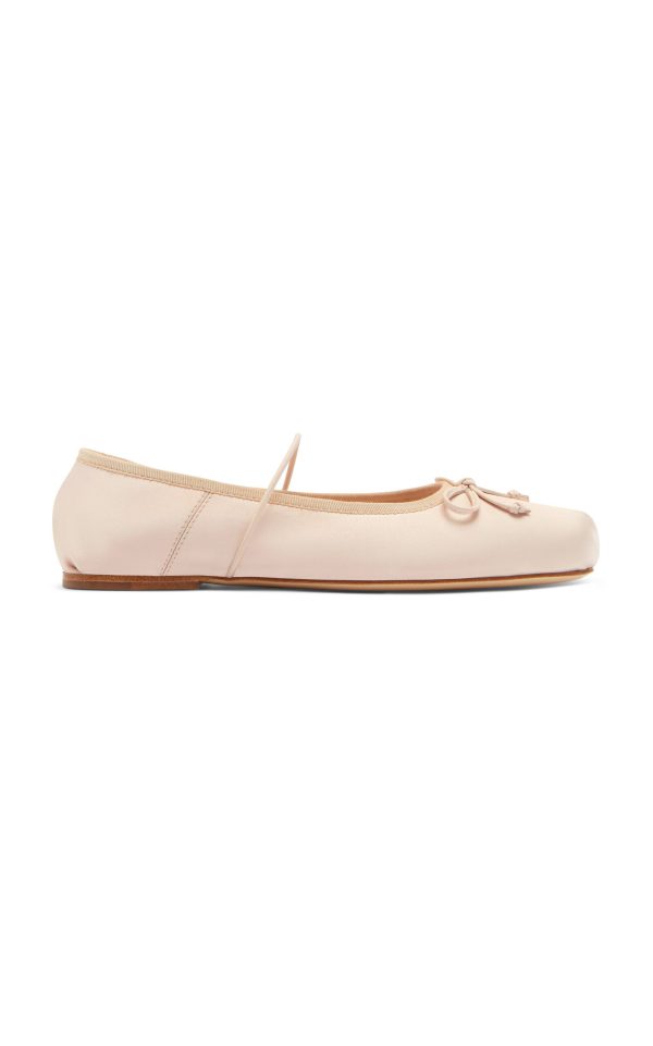 Studio Amelia - Mignon Satin Ballet Flats - Light Pink - IT 38 - Moda Operandi