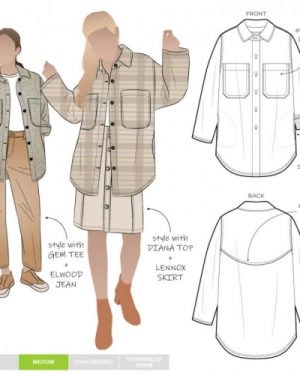 Style Arc Paper Sewing Pattern Logan Shacket