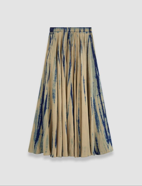 Sully Long Tie Dye Silk Maxi Skirt - Regular / 32