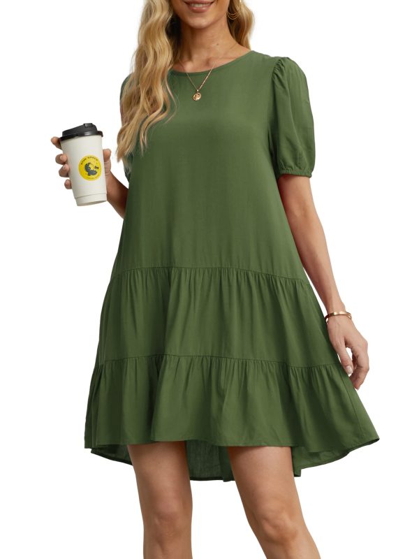 Summer Dresses for Women UK, Womens Summer Casual Mini Dress Green,