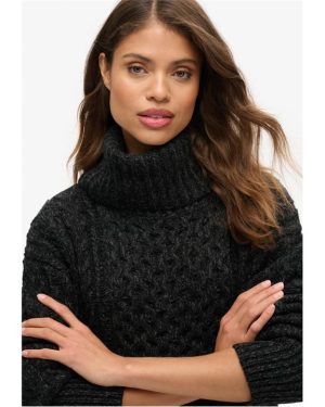 Superdry Knitted Jumper Dress - Black