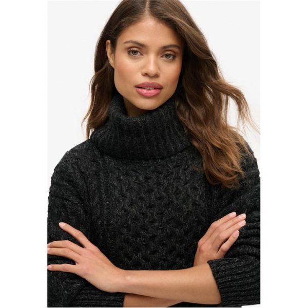 Superdry Knitted Jumper Dress - Black