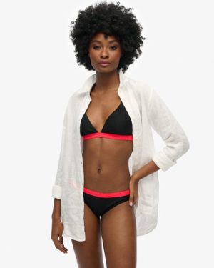 Superdry Women's Elastic Classic Bikini Bottom Black - Size: 16