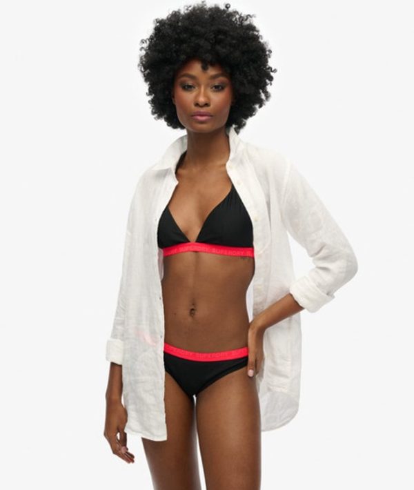 Superdry Women's Elastic Classic Bikini Bottom Black - Size: 16