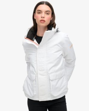 Superdry Women's Hood Ultimate Windbreaker Jacket White / Optic - Size: 6