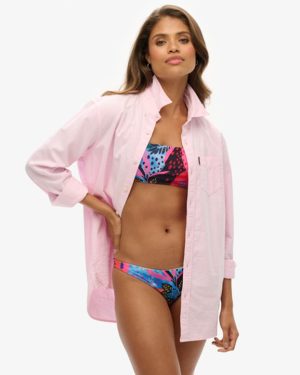 Superdry Women's Tropical Bandeau Bikini Top Multiple Colours / Blue Tropical - Size: 16