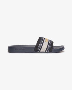 Superdry Women's Vegan Webbing Pool Sliders Navy / Truest Navy - Size: 7-8