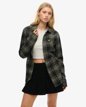 Superdry Women's Vintage Cord Pleated Mini Skirt Black / Bison Black - Size: 10