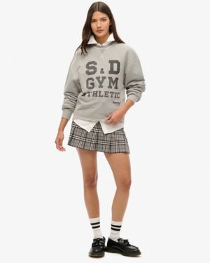 Superdry Women's Vintage Tweed Pleat Mini Skirt Grey / Multi Tweed - Size: 12