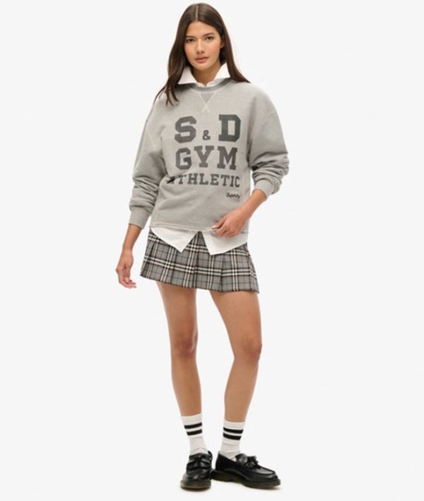 Superdry Women's Vintage Tweed Pleat Mini Skirt Grey / Multi Tweed - Size: 12