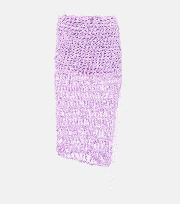 Susan Fang Beaded crochet midi skirt